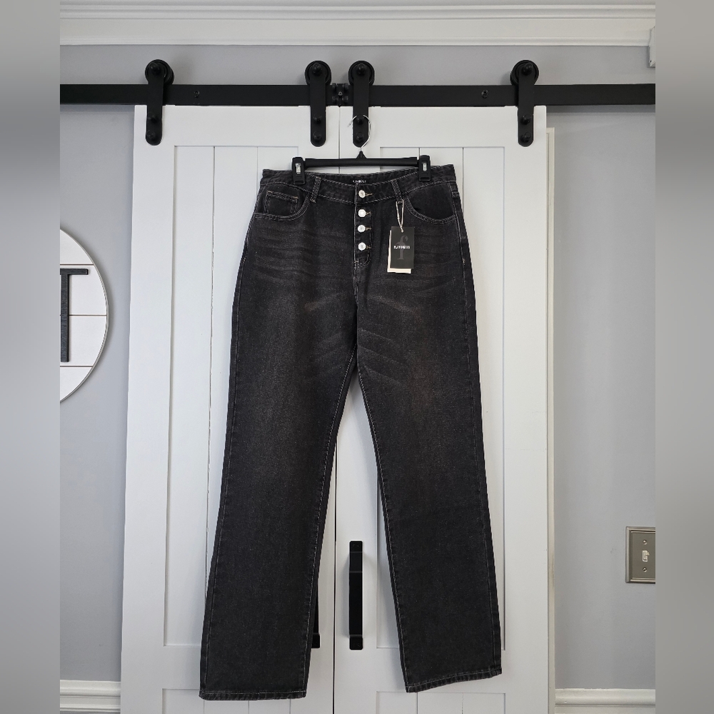 Flamingals Black Distressed Pants. New!